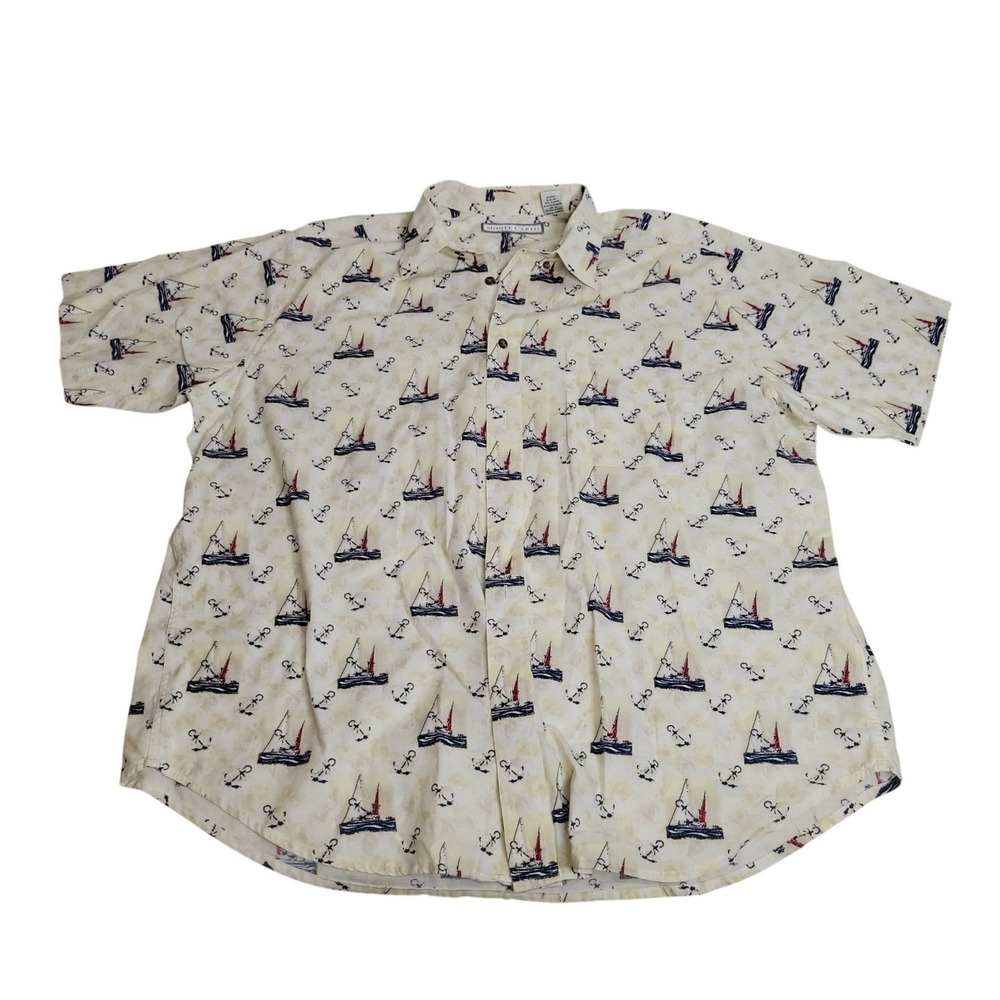 Men's Monte Carlo Nautical Button Up Shirt Top